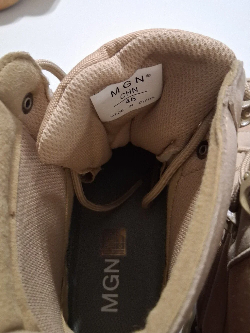 MGN Lightweight Steel Toe Tactical Work Boots in Desert Tan Size 12 NEW